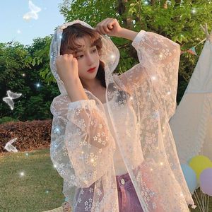 Giacche da donna Abbigliamento elegante per la protezione solare da donna Giacca da stampa di moda coreana sottile per il tempo libero traspirante per l'estate Q431