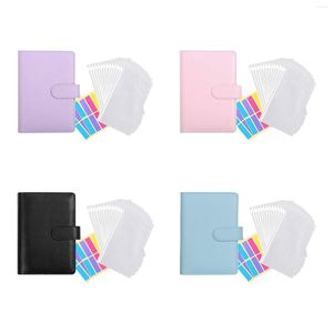 Leather Budget Binder Waterproof Expense Money Organizer Cash Envelopes For Budgeting Daily Planner Office Families