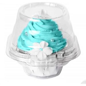 Tek Kullanımlık Kapları Çıkarın Toptan Bireysel Plastik Cupcake - Mini Yivli Kek Kabı Bpa Tek Muffin To Go Case Drop D Dhvje