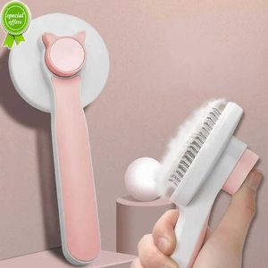 New Self Cleaning Slicker Brush for Dog and Cat Removes Undercoat Tangled Hair Massages Particle Pet Comb Improves Circulation