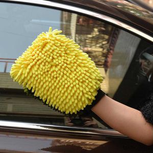 Glove 1 2PCS Waterproof Car Wash Microfiber Gloves Thick Car Cleaning Wax Detailing Brush Auto Care Double-faced Glove R230629