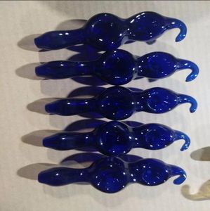 Glass Smoking Pipes Manufacture Hand-blown hookah Bongs Colored gourd curved hook glass pipe