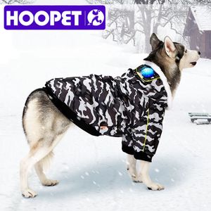 Одежда для собак HOOPET Стиль Одежда для домашних животных Зимний теплый хлопок для большого отдыха Камуфляж Цвет пальто Большой 230628
