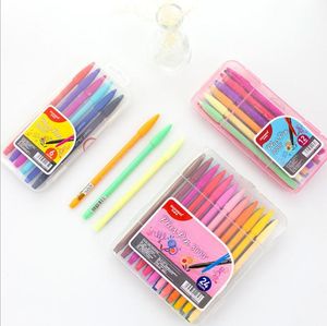 Ручки Корея Монами 3000 Цветовое гель ручка акварель ручка 24 цветовые волокнисты