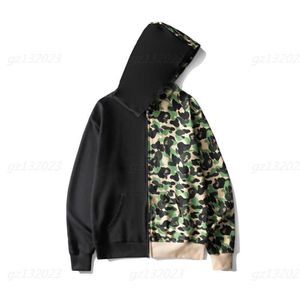 Sonbahar Camo Hoodie Ceket Tasarımcısı Hoodies Renkli Kamuflaj Ceketleri Çiftler Gündelik İnce Bölüm Kapşonlu Sweatshirt Track Fitness Erkek Hoodies