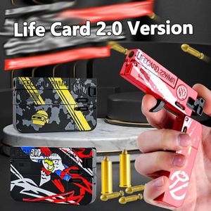 2023 New Arrival Life Car Alloy Soft Bullet Gun Folding Children's Tide Play Metal Card Gun Boy Toy