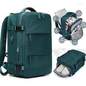 School Bags Travel Backpack Women Multi-Function Luggage Bag Lightweight Waterproof USB Charging Laptop Bagpacks Mochilas With Shoes Pocket