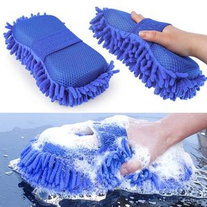 Glove Car Washing Sponge Brush Soft Microfiber for Car Body Cleaning Water Absorbtion Sponge Brushes Detailing Washer R230629