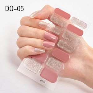 Etiketler Çıkartmaları 1 adet Tam Kapak Tırnak Sticker Güzellik Glitter Tasarımlar Yapışkan Sarar Serisi DIY Ongle Manikür Kaymak Sanat Dekorasyon Araçları 230628