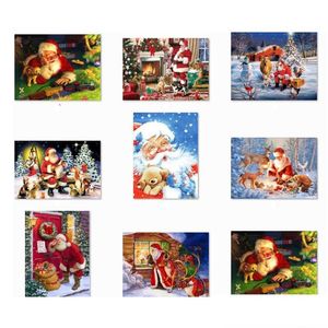 Картины 5D Diy Christmas Fl Drill Rhinestone Diamond Painting Kits Cross Stitch Santa Claus Snowman Home Decor Jk2008Kd Drop Deliv Dhcm5