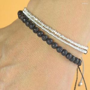 Strand Black Lava Beads Bracelet-Mother Nature-Volcano Bracelet Fashion Jewelry