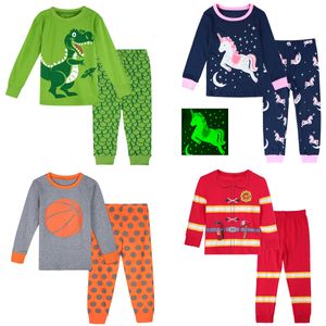 Pijama Erkek Pijama Pijama Çocuk Pijama Setleri Uzun Kollu Kış Pjs Bebek Kız Unicorn Pijama Çocuk İtfaiyeci Cosplay PJS 230628