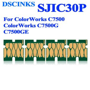 Epson Colorworks için% 100 Kararlı SJIC30P Mürekkep Kartuş Çip Malzemeleri C7500 C7500G C7500GE YAZICI SJIC30P Bir kez kullanın Çip kullanın