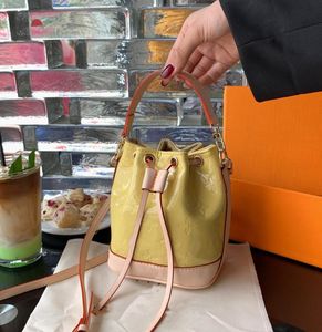 Lüks baskılı ipli kova çanta kadın yaz dış ticaret moda çanta doku niş tek omuz crossbody çanta