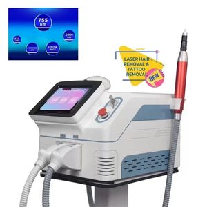 Atacado 2 em 1 755 1064 808NM Diode Laser Wavelength Peel Depilação Black Doll Best Q Switch Nd YAG Laser Tattoo Machine