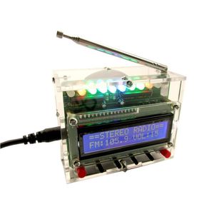 Radyo DIY Radyo Elektronik Kit Parçaları 51 Singlechip FM Dijital Ses Hine, Seviye Göstergesi ayrı ayrı kontrol edilebilir