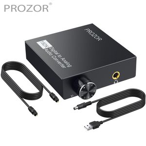 Усилители Prozor 192 кГц Hi-Fi DAC Spdif до 3,5 мм Цифро-аналоговый аудиоконвертер Оптический аудиоадаптер Toslink Встроенный аудиоусилитель Chipest