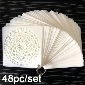 Other Desk Accessories 48pcsset Mandala Stencils DIY Painting Scrapbook Coloring Embossing Album Decor Templates 230630