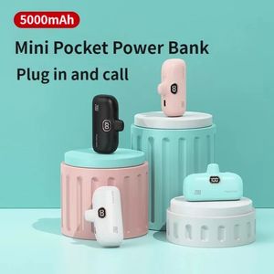 Laikaide Mini Power Bank 5000mAh Powerbank QC PD iPhone 14 1513 için hızlı şarj 12 Bative Exerte Samsung için Taşınabilir Şarj Cihazı