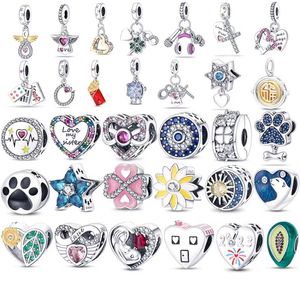 charms jewelry 925 charm beads accessories Leaf Grass Lucky Symbol Pendant