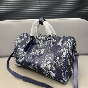 Bolsa de mochila de jeans de camuflagem unissex, bolsa bordada de letra bordada, bolsa de ombro de crossbody, casais de designers aeroporto