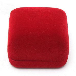 100 шт. коробка для хранения ювелирных изделий красный флок бархатная роза обручальные серьги кольцо Holder176u