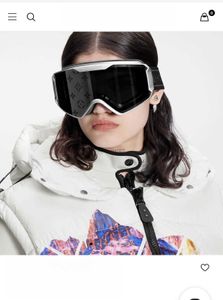 Moda Tasarımcı Serin Güneş Gözlüğü Kayak Gözlük Erkekler ve Kadınlar İçin Çift Katmanlı Sis Anti Dağ Tırmanış Rüzgar geçirmez Kar Kör Yetişkinleri
