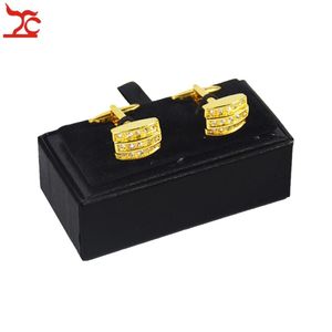 Целые 10 шт., мужская черная коробка для запонок Classicia, подарочная коробка для ювелирных изделий, брендовая упаковка для запонок, чехлы, коробка 8x4x3 см 223s