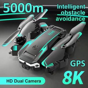New S6 Drone 8K HD Aerial RC Plane Dual Camera Quadcopter Folding Flyer Three Sides Obstacle Avoidance Suitable for Adults Happy Gift for Kids Three Batteries A1
