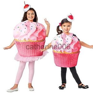 Özel günler çocuk cupcake konfeti kostüm kızlar şeker tatlı pembe kek giydirme kadınlar için cadılar bayramı kostüm karnaval kıyafeti x1004