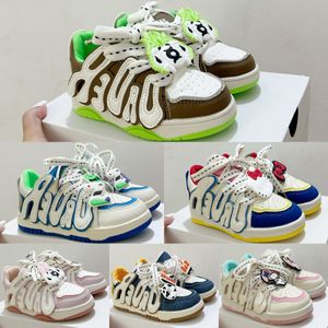 Çocuk Spor Ayakkabı Tasarımcısı Eski Vintage Ekmek Kaykay Ayakkabı Toddler Erkek Kız Kızlar Sıradan Skel Traines Çocuk Gençlik Çocuk Spor Pembe Yeşil Mavi Beyaz 27-35