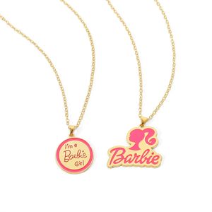 Горячие дамы, персонаж мультфильма Барби, ожерелье принцессы, кулон, оптовая продажа, подарок на День святого Валентина, модные аксессуары 1870 г.