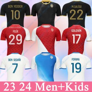 23 24 AS Monaco BEN YEDDER Soccer Jerseys MINAMINO BOADU GOLOVIN 2023 2024 maillot de foot VOLLAND EMBOLO Flocage JORGE Men Kids DISASI FOFANA Football Shirt DIATTA