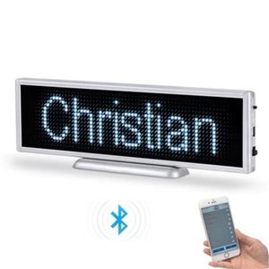 P3 Bluetooth şarj edilebilir LED işareti 16 64 Piksel Mağaza Masaüstü veya Asma LED Sign280E için Programlanabilir Kaydırma Ekran Paneli