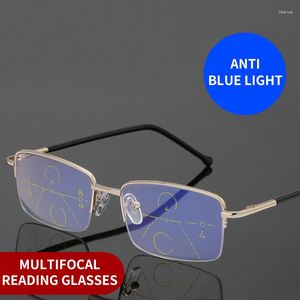 Güneş Gözlüğü Mavi Işık Dayanıklı Gözlükler Bifokal Presbbiyopik Çift Kullanım Mesafe ve Hipermetrop Okuma Erkekler