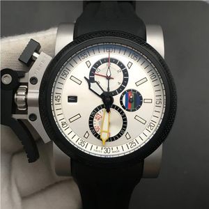 Chronofighter büyük boy saatler İngiliz usta erkekler 47mm kronograf kuvars hareketi için büyük bilek hediyesi için kol saati izlemek