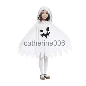 Белый плащ с призраком для особых случаев, детский плащ-призрак для девочек, костюмы на Хэллоуин для девочек, накидка феи эльфа, косплей, нарядное платье для ролевых игр x1004