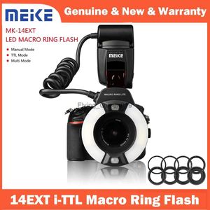 Flash Heads Meike 14EXT I-TTL MACRO HING D7100 D5200 D5100 D5000 D3200 5D III III 6D 60D LED AF Yardım Lambası YQ231003