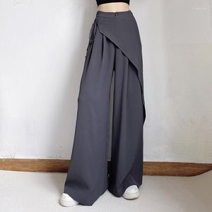 Women's Pants High-End Design High Waist Casual Slimming Drape Wide-Leg Suit Versatile Mop Y2k