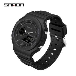 SANDA повседневные мужские часы 50 м водонепроницаемые спортивные кварцевые часы для мужчин наручные часы цифровые G Style Shock Relogio Masculino 2204293R