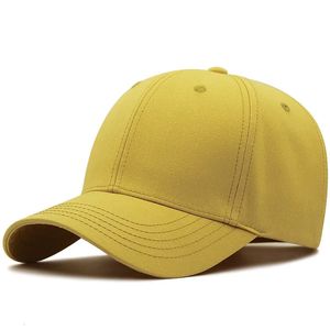 Уличные шапки для взрослых из жесткого хлопка, бейсболка большого размера, женская однотонная кепка от солнца, хип-хоп, мужская кепка больших размеров 55-60 см, 60-65 см 230927