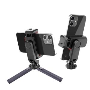 Kamera Sıcak Ayakkabı Telefon Tutucu Kelepçesi ST-06 Esnek Tripod Stand Montaj Adaptörü 360 Döndürülebilir Klipi Selfie Stick Monopod Desteği Mikro Cep Telefonu Dolgu Işıkları için