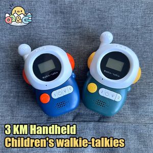 Игрушечные телефоны Toy Talkie Walkie 3KM Cartoon Walkie-Talkie Kids Celular Handheld Transceiver Highlight Phone Radio Outdoor Toys Boy Girl Gifts 230928