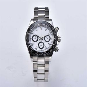 Japanese chronograph watch VK63 quartz movement 39MM sterile dial Luminous Hands sapphire fiberglass case bracelet TO637 H1012288g