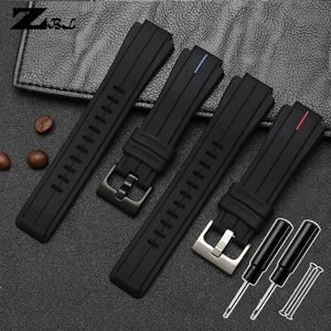 Silikon Kauçuk Saat Bandı Timex Watch Strap T2N720 T2N721 TW2T76300 Bileklik Bileklik Su Geçirmez Bant Dışbükey Arayüz 16mm T193O