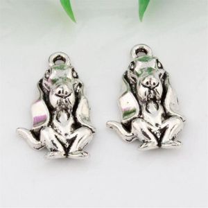 150pcs Antiqued Silver Alloy Basset Hound Dog Charms Pendant DIY Jewelry fit Necklace Bracelet 14 5X25 5MM258h