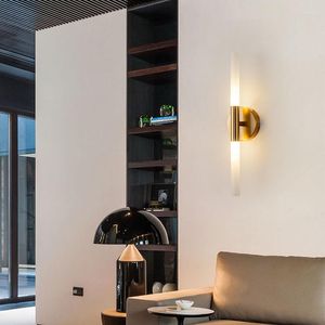 Duvar lambası modern led metal tüp ışık fuaye tuvalet yatak odası tuvalet nordic demir sanat lambaları ev dekor loft fikstür