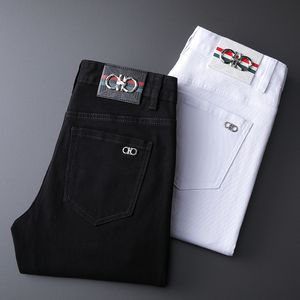 Erkek giyim chino pantolon pamuk kot pantolon marka ddicon işlemeli ince düz oturan pantolon denim dd-008
