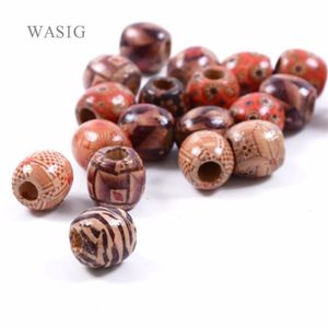 50Pcs Dreadlock Bead Wooden Hair Beads Braiding Big Hole Dreadlock Ring Tubes For Extension Accessories264N