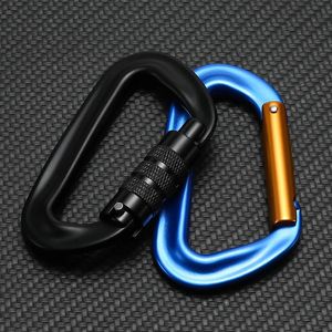 Carabiners CLIWIZ 12KN Professional D Shape Safety Carabiner Aluminum Key Hooks Climbing Security Master Lock Outdoor Hiking Tool With CE 231005